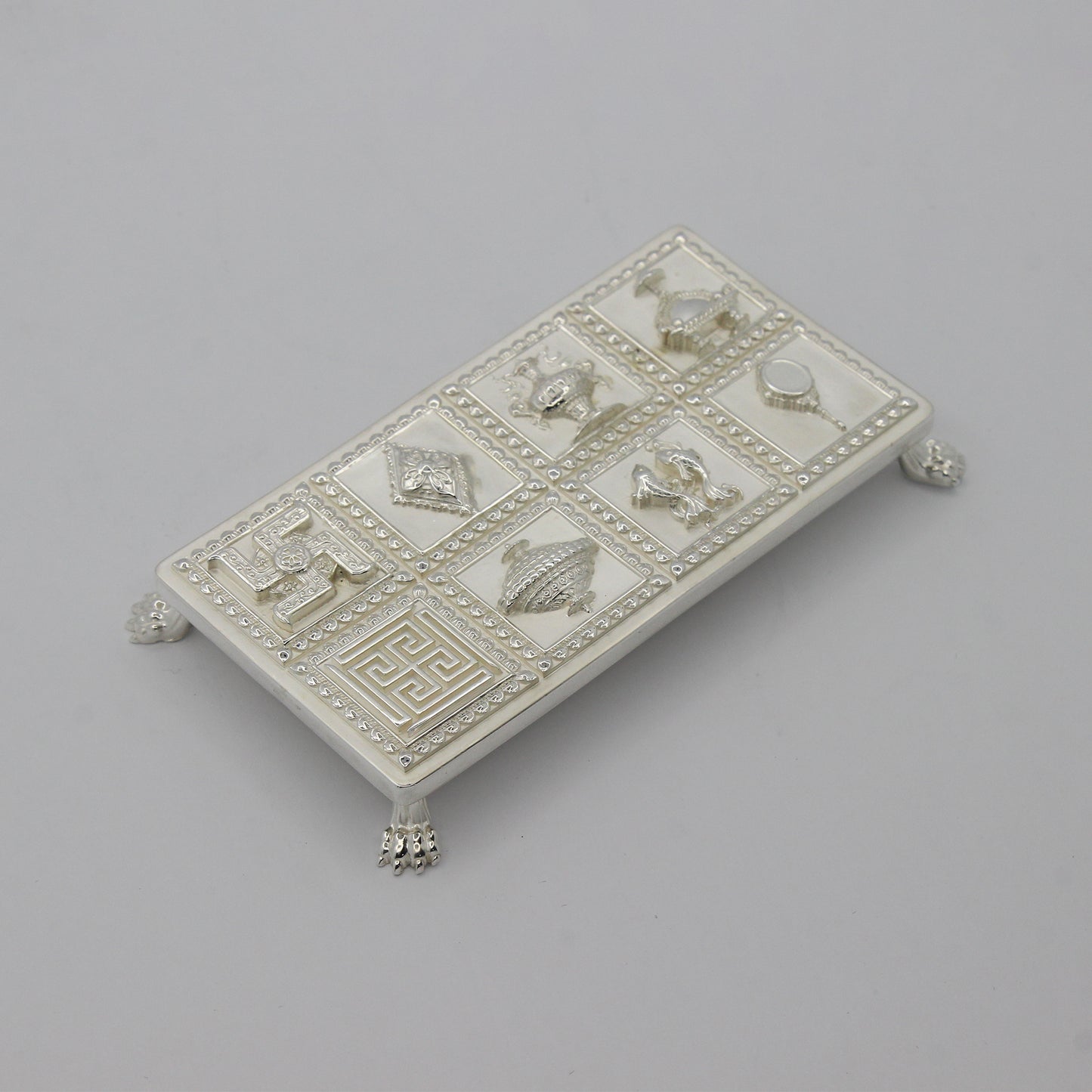 925 Silver Mixed Finish Ashtamangal Patla