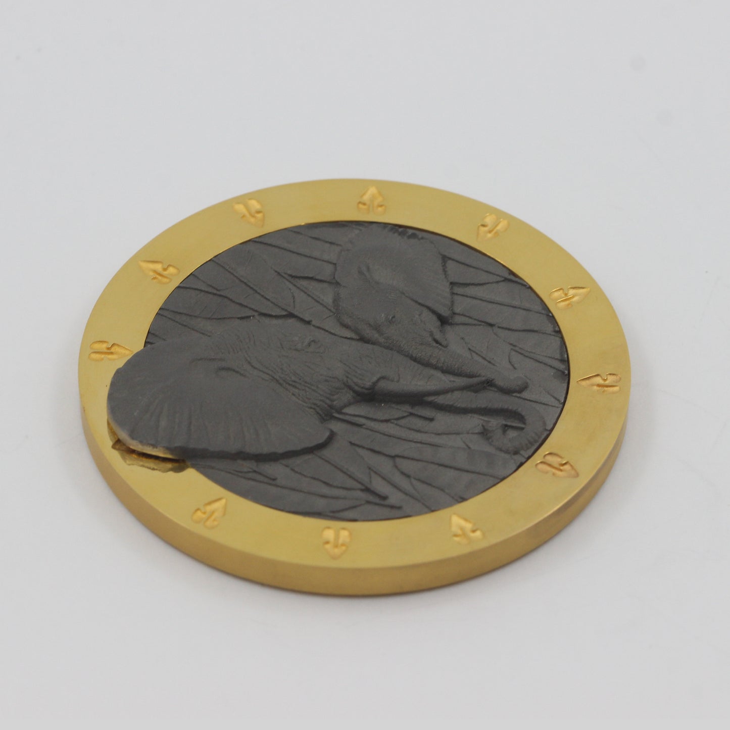 925 Silver High Polished Elephant Coin