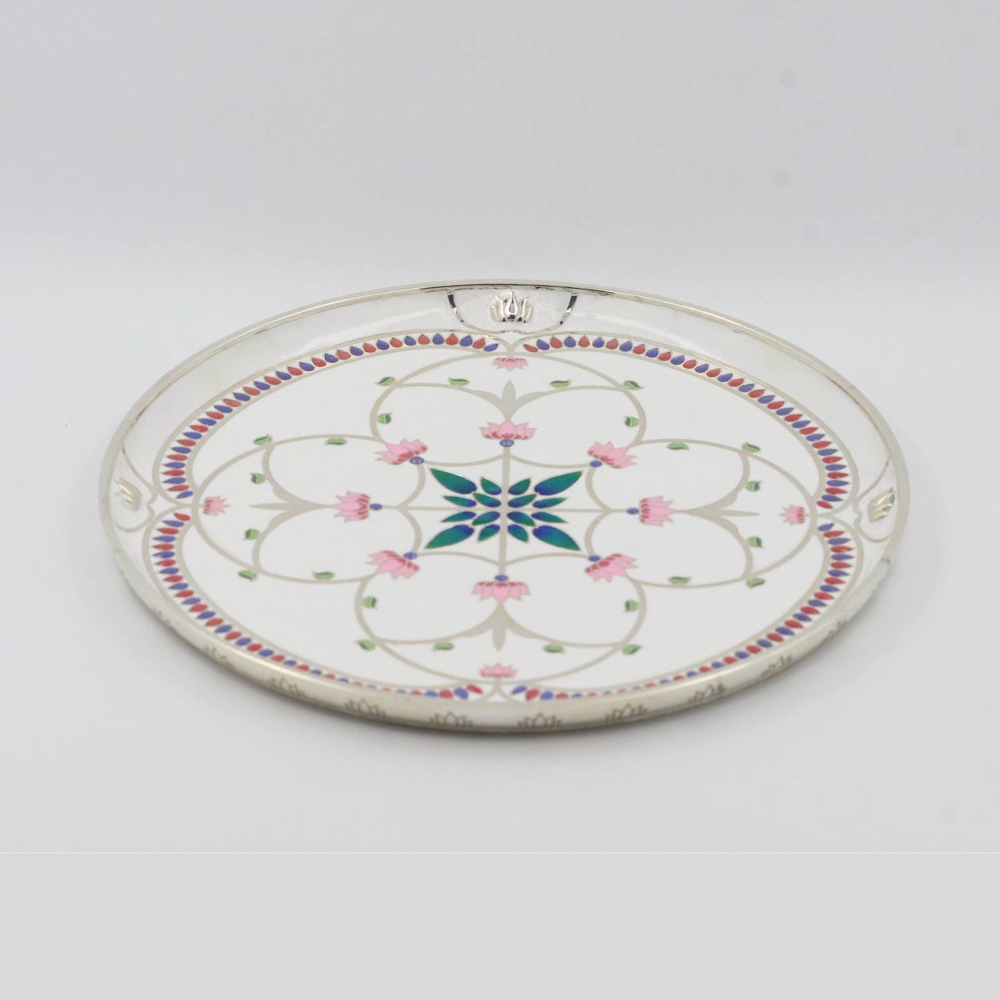 925 Silver High Polished Pichvai Thali