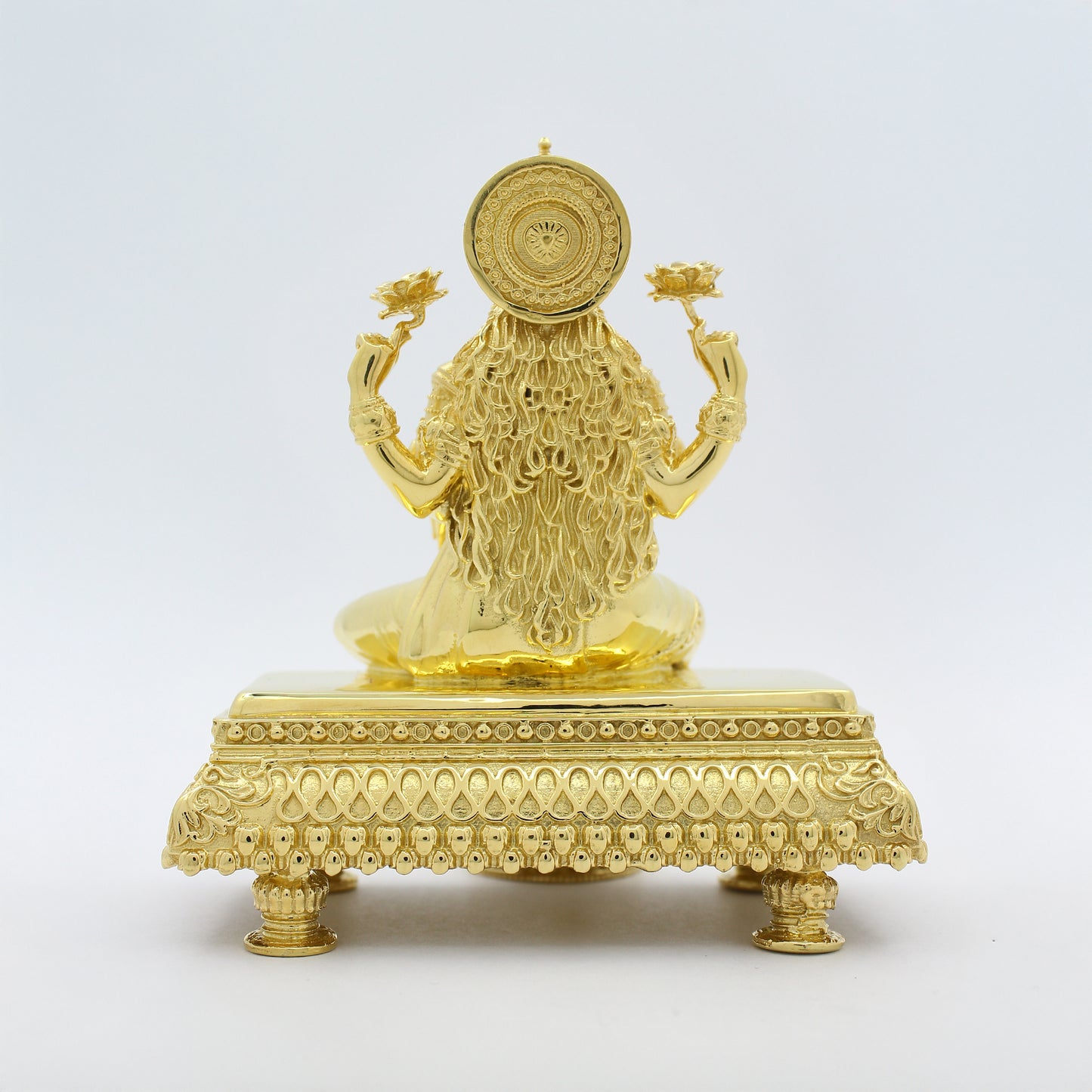 Silver Mixed Finish Maa Lakshmi on Sinhasan Idol