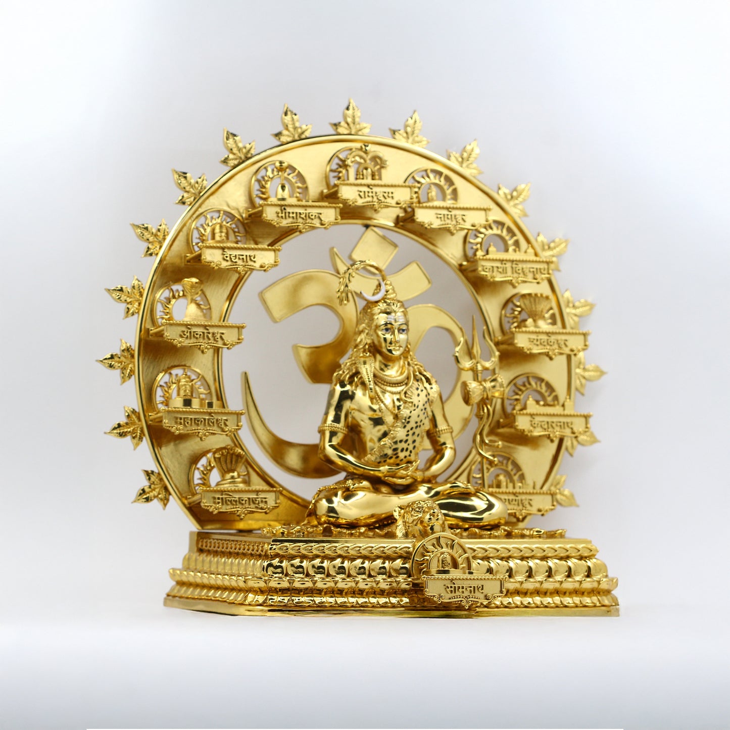 925 Silver Mixed Finish Mahadev with 12 Jyotirlinga Murthi