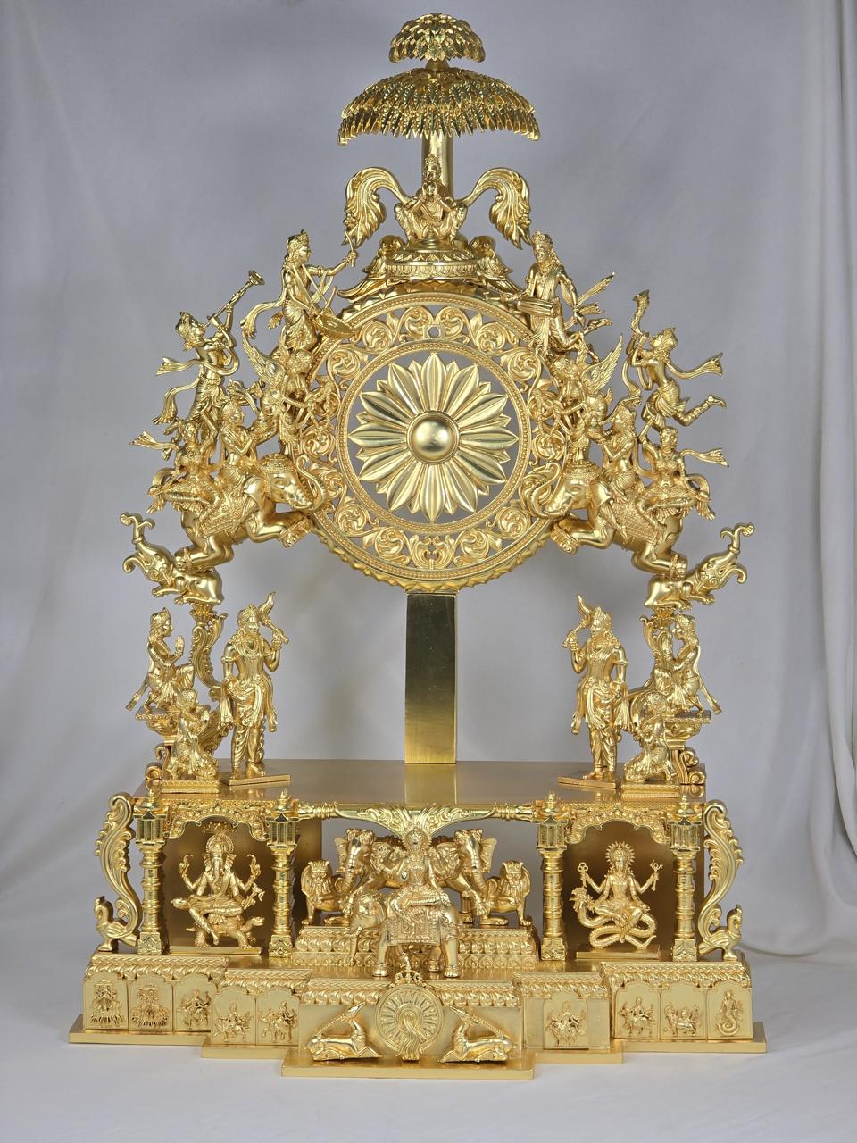 Brass High Polished Parrikar Temple Design 02