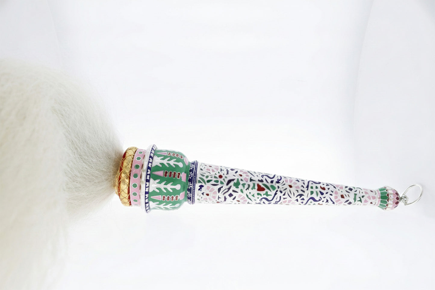 925 Silver Mixed Finish Geometric Chamar No 3 with Enamel