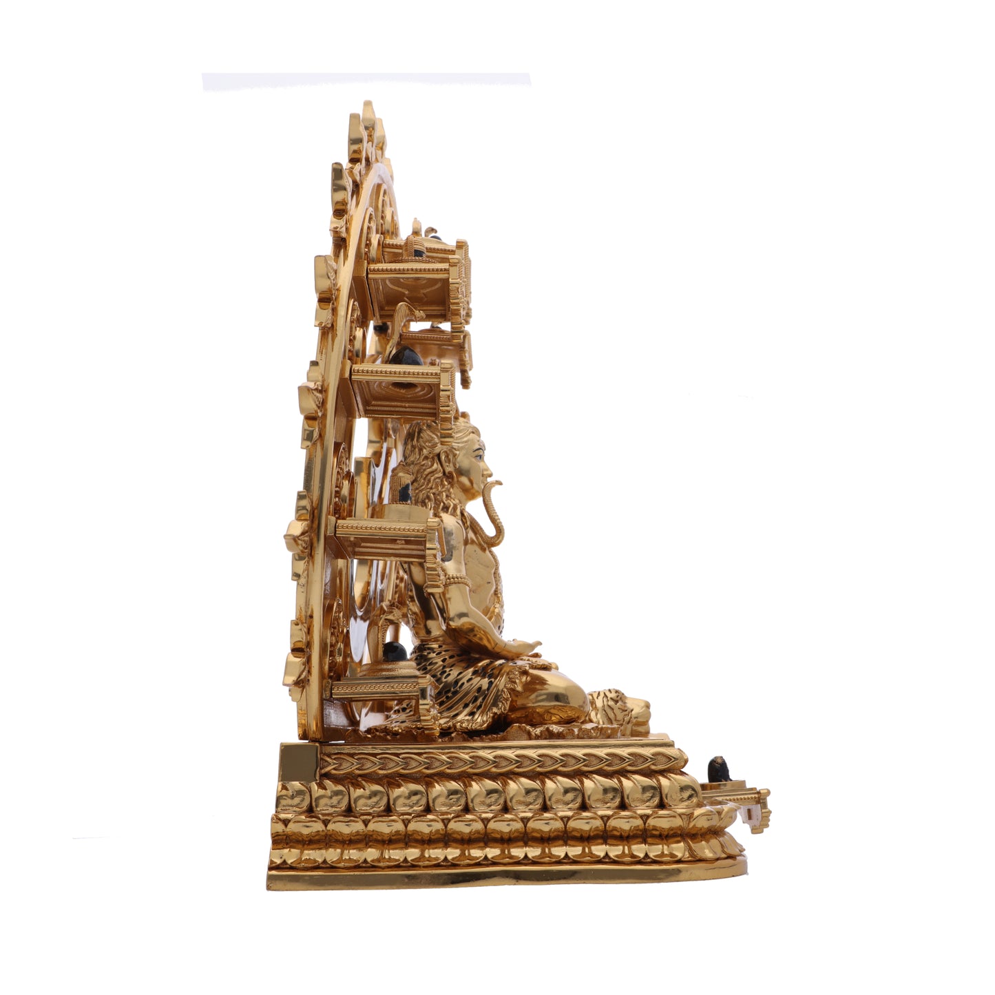 Brass Mixed Finish Mahadev with 12 Jyotirlinga Murthi