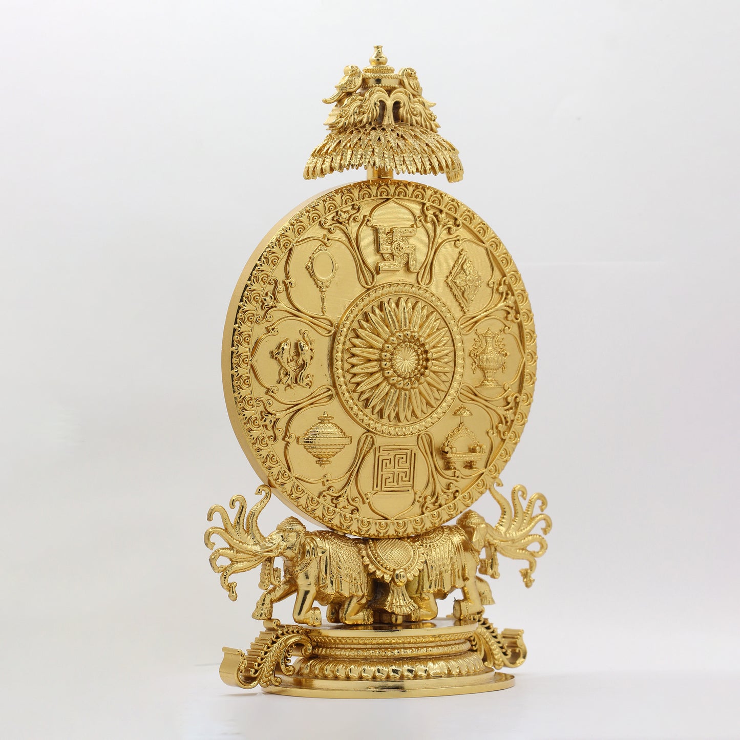 Brass Semi Polished Standing Ashtamangal