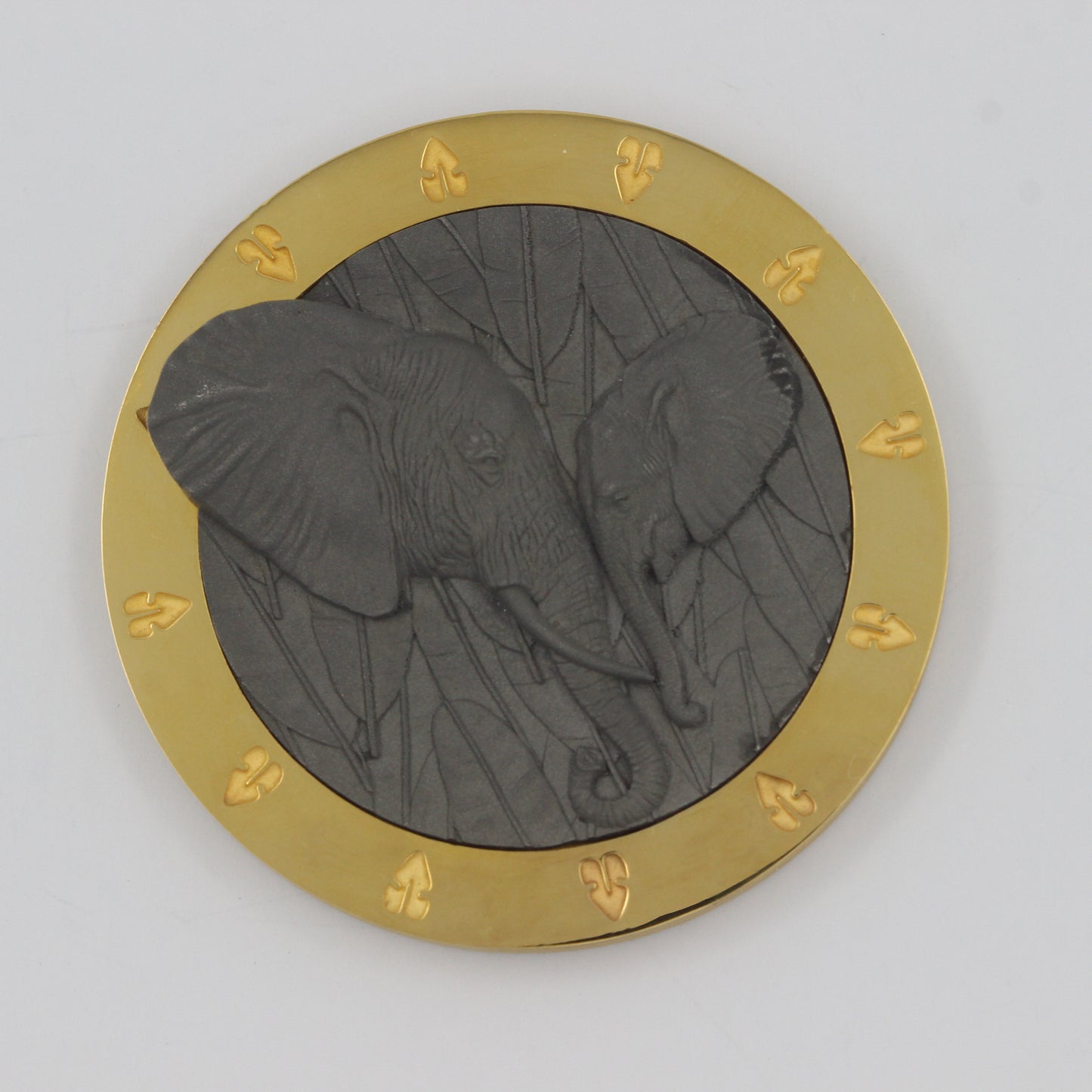 925 Silver High Polished Elephant Coin