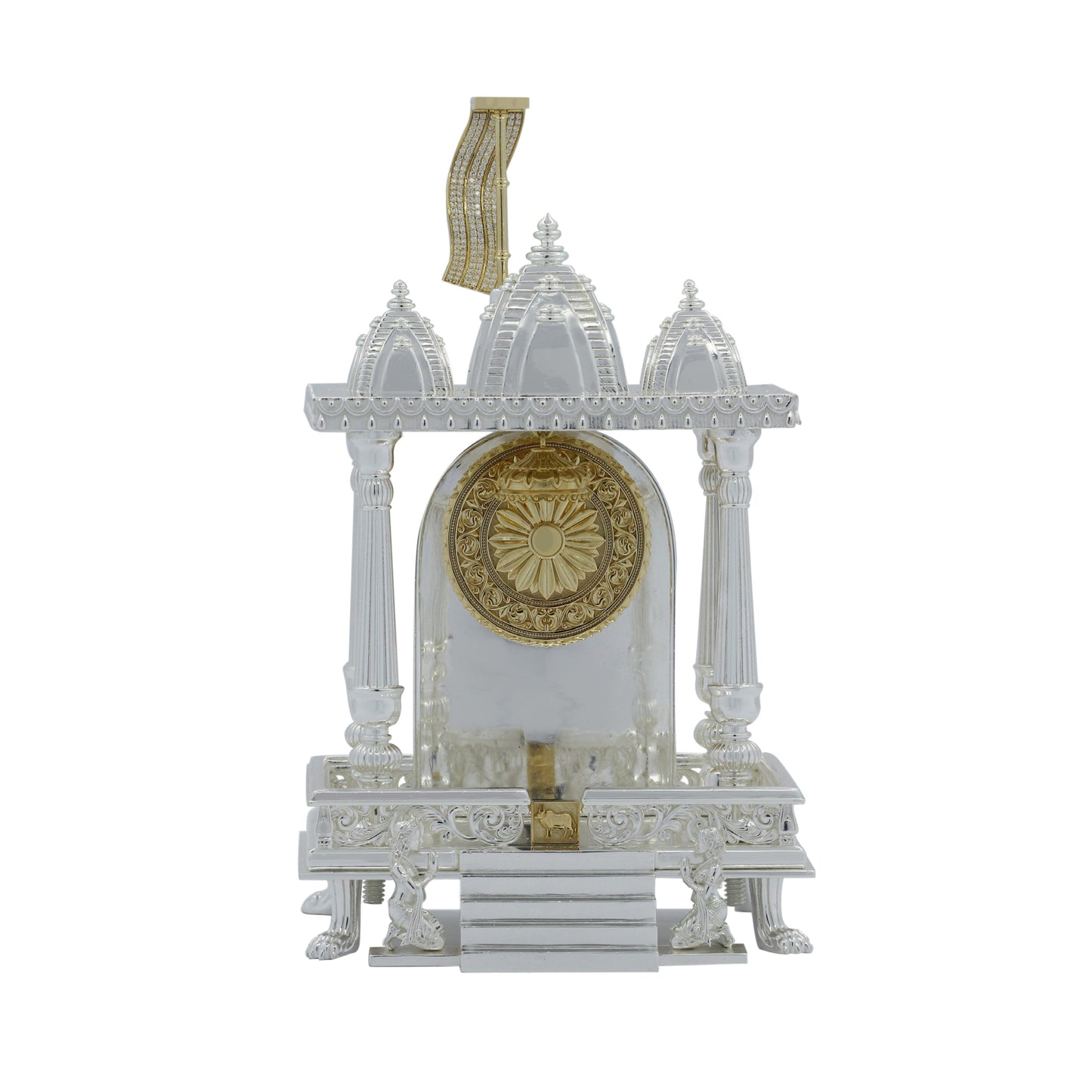 925 Silver High Polished Temple Sinhasan