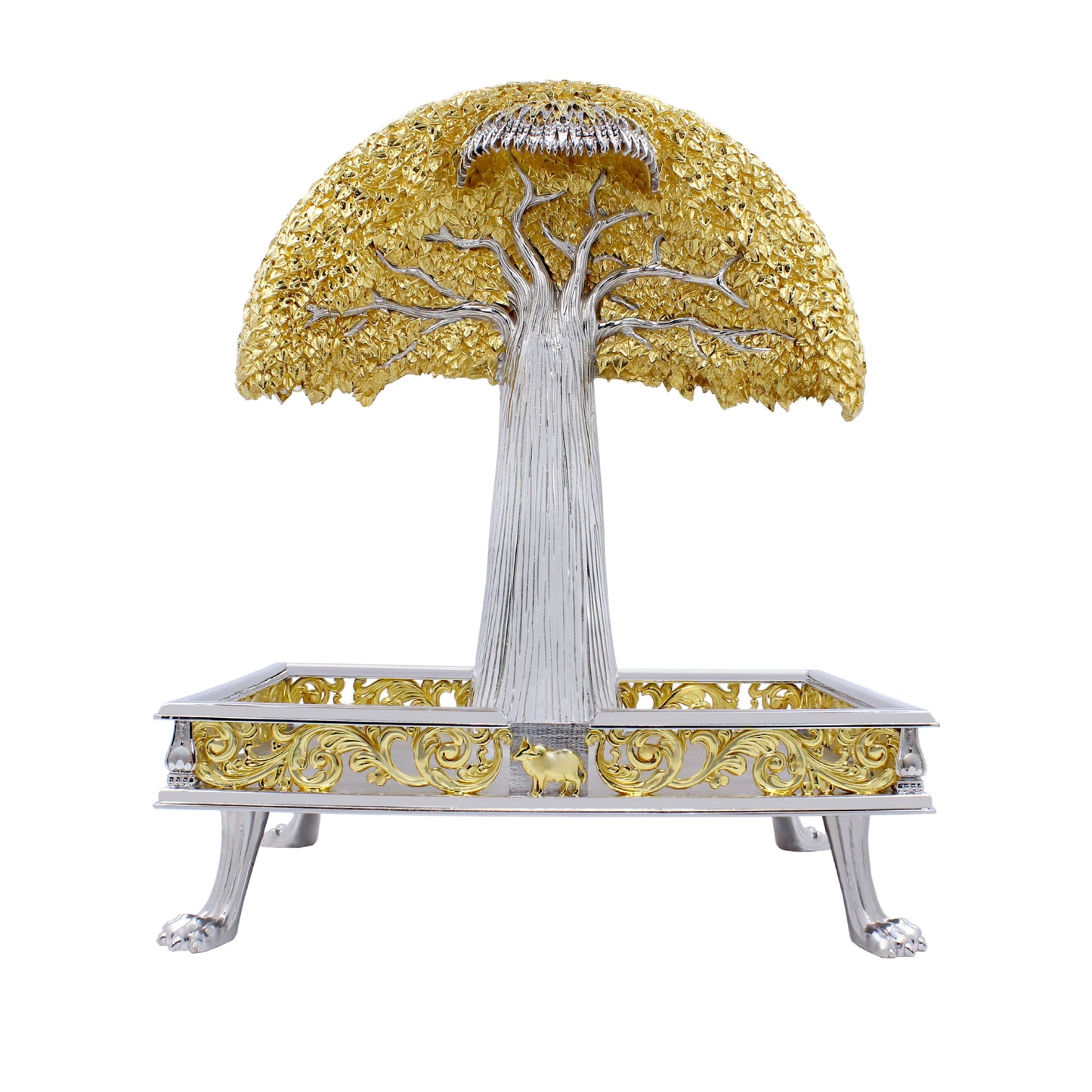 925 Silver High Polished Tree Sinhasan