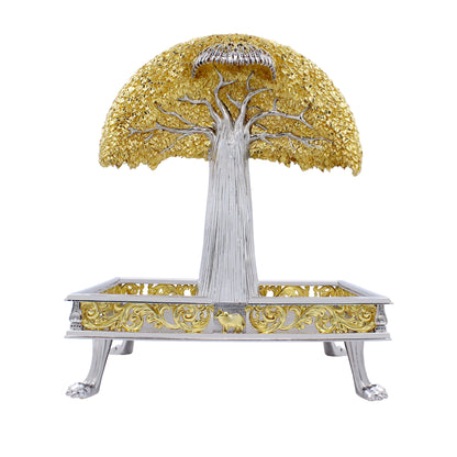 925 Silver High Polished Tree Sinhasan