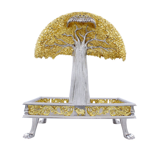 925 Silver High Polished Tree Sinhasan