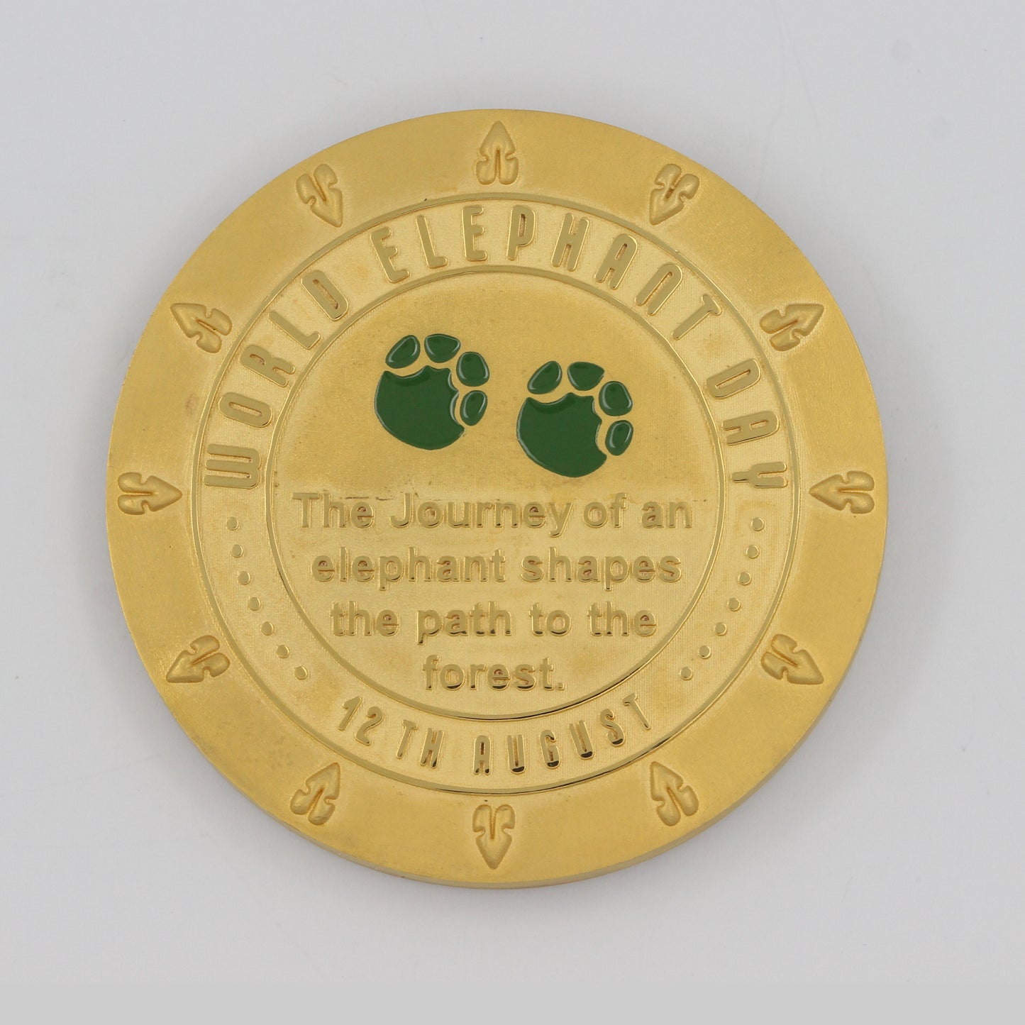 925 Silver High Polished Elephant Coin