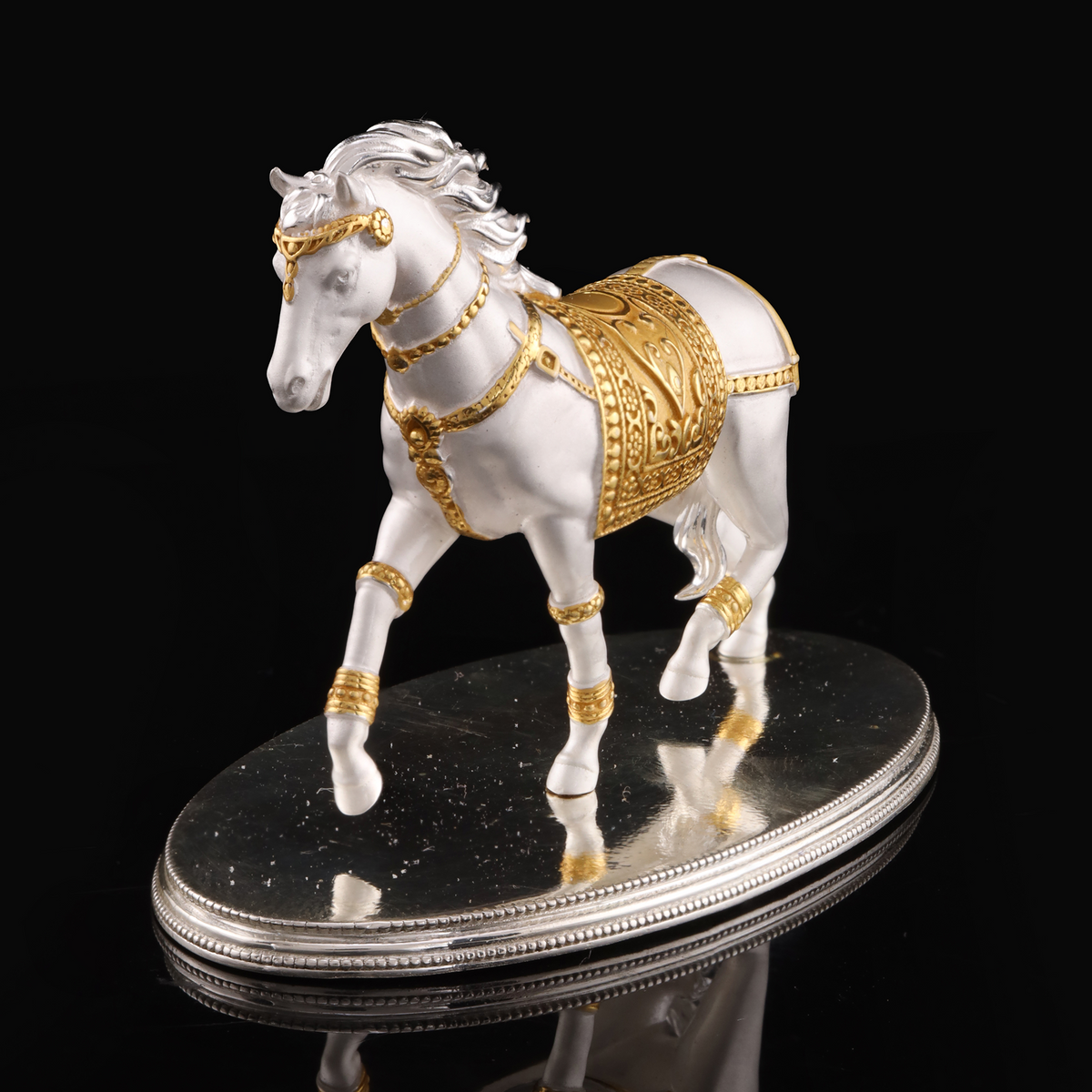 925 Silver Mixed Finish Horse Statue