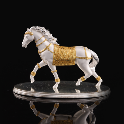 925 Silver Mixed Finish Horse Statue