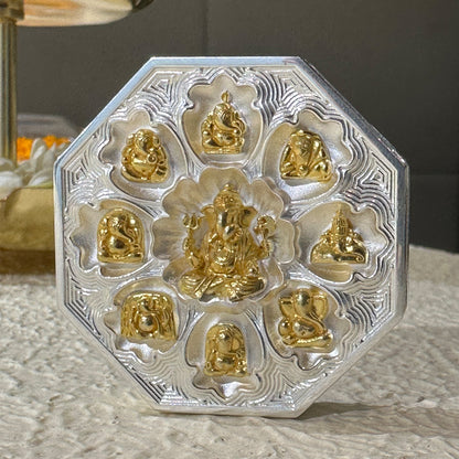 925 Silver Mixed Finish Ashtavinayak Coin