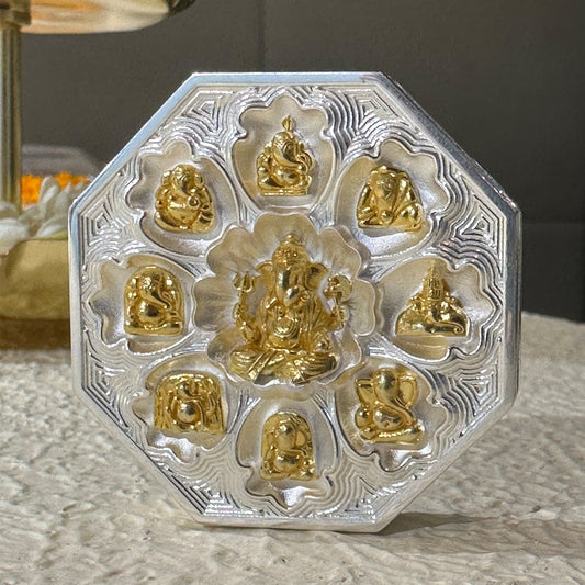 925 Silver Mixed Finish Ashtavinayak Coin