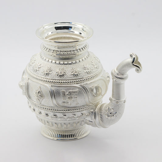 925 Silver Mixed Finish Ashtamangal Kalash