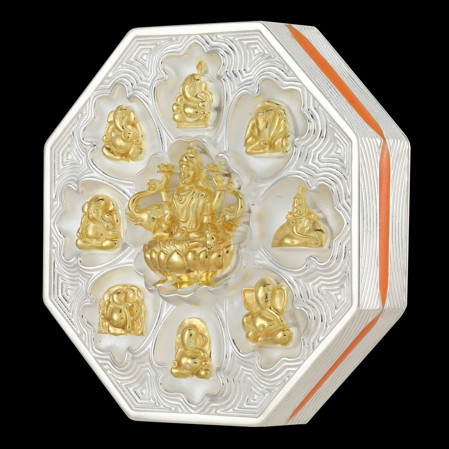 925 Silver Mixed Finish Ashtavinayak with Laxmi Coin