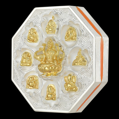 925 Silver Mixed Finish Ashtavinayak with Laxmi Coin