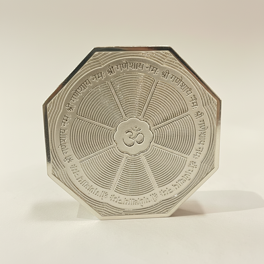 925 Silver Mixed Finish Ashtavinayak Coin