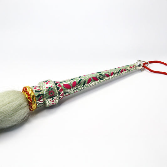 925 Silver High Polished Floral Chamar No 6 with Enamel