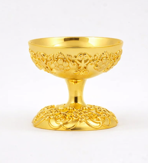 925 Silver High Polished Studded Diya Stand