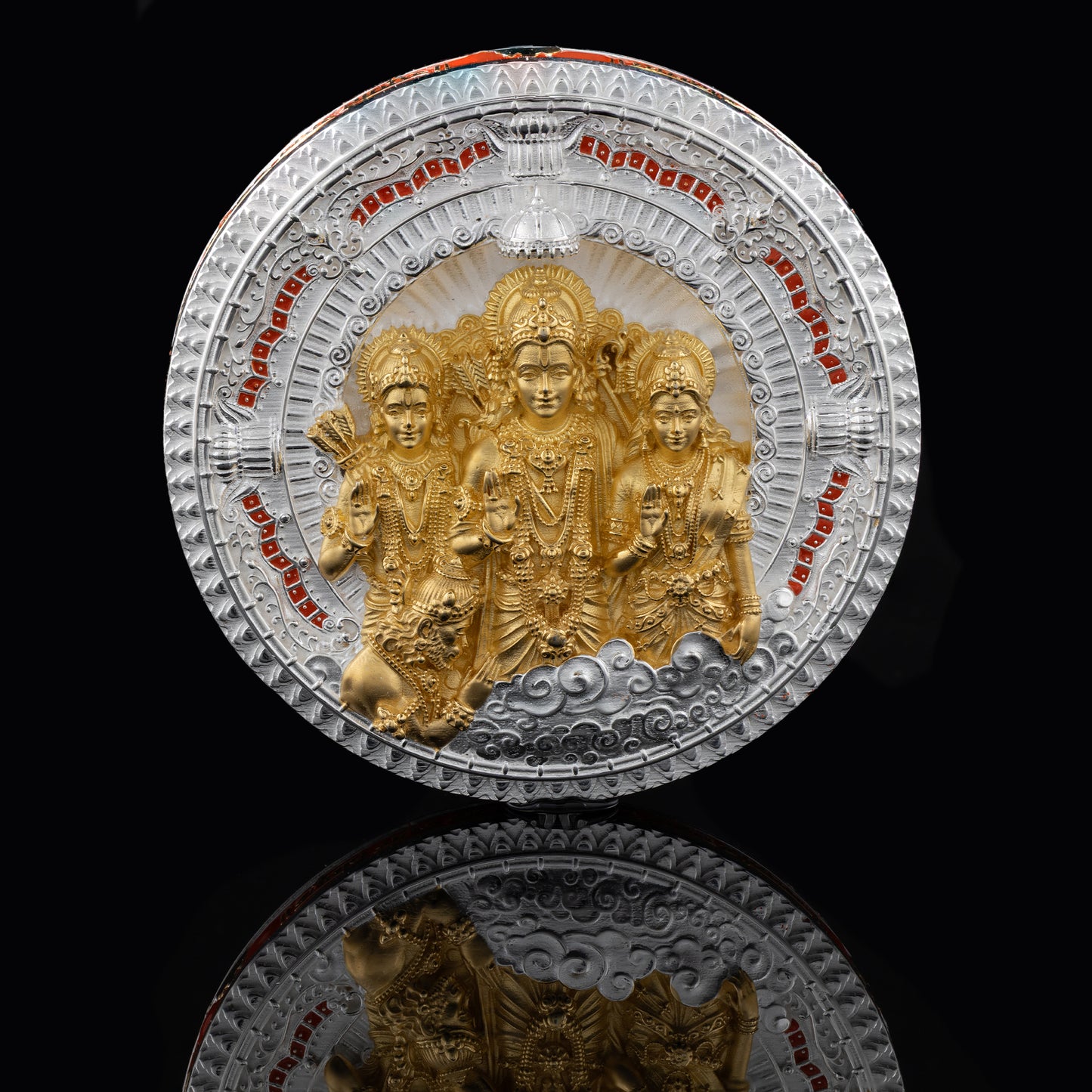 925 Silver Mixed Finish Ram Darbar Coin