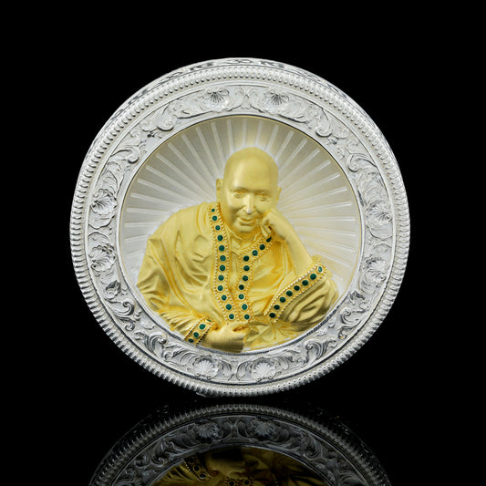 925 Silver Mixed Finish Chhatarpur Guruji Coin