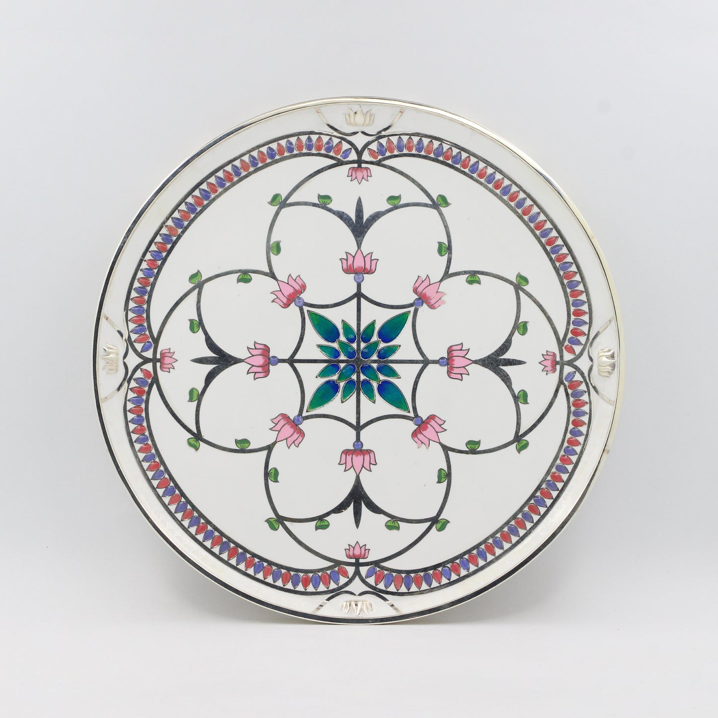 925 Silver High Polished Pichvai Thali