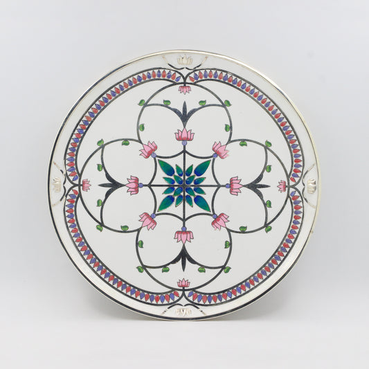 925 Silver High Polished Pichvai Thali