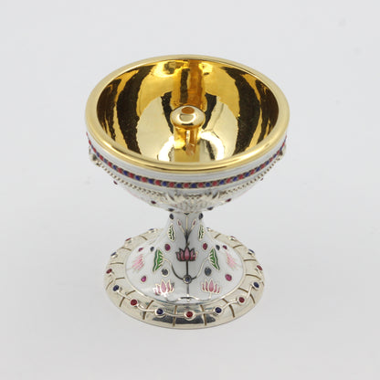 925 Silver High Polished Pichvai Diya Stand
