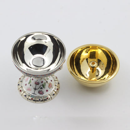 925 Silver High Polished Pichvai Diya Stand