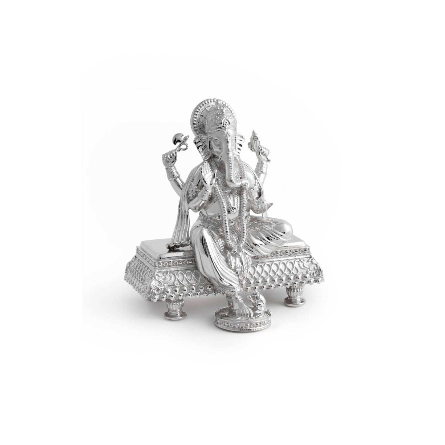 Silver Mixed Finish Ganesh Maharaj