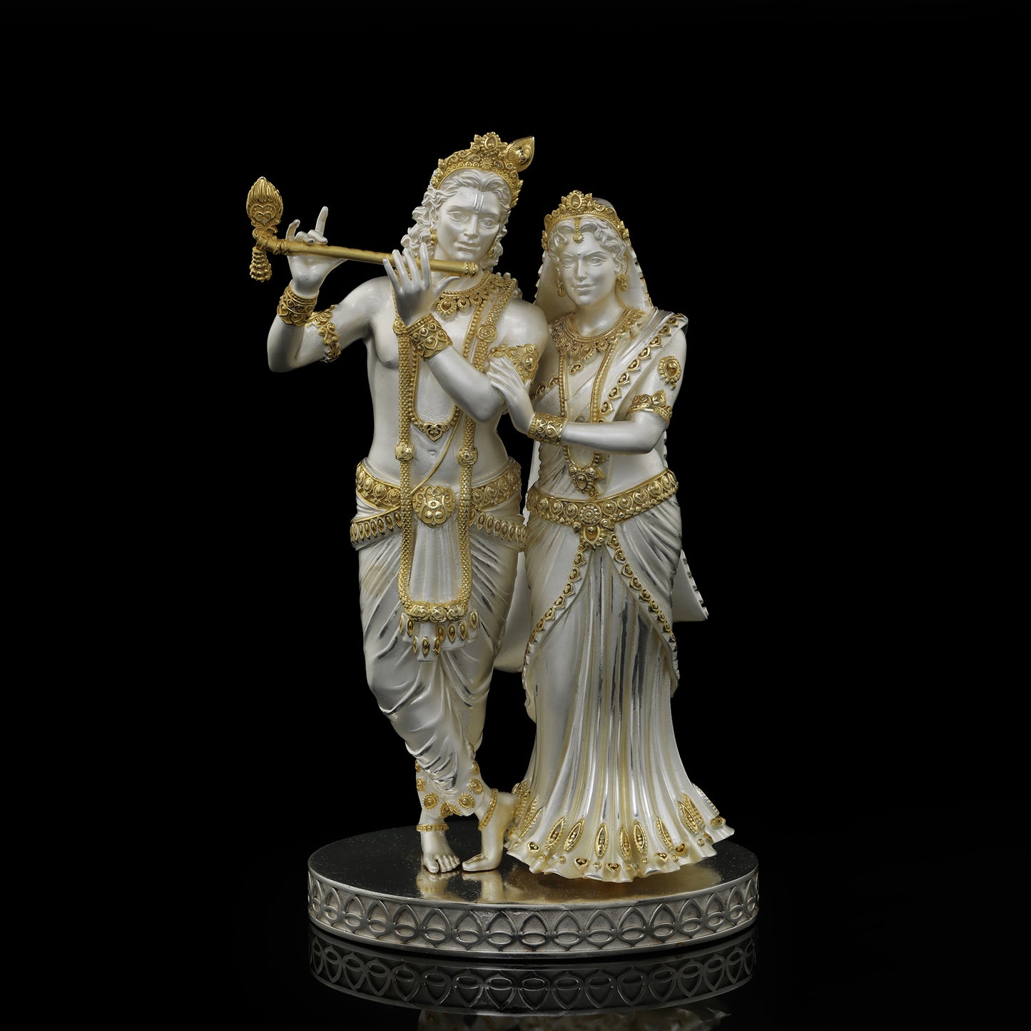 925 Silver Mixed Finish Radha Krishna