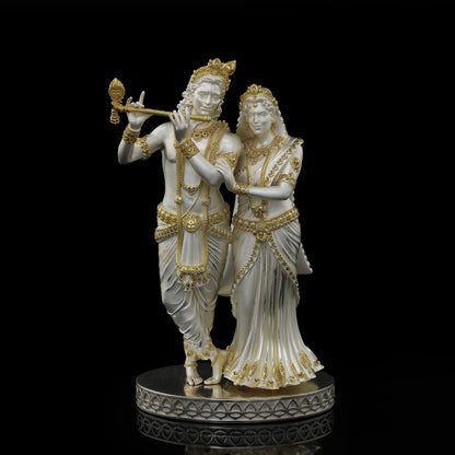 925 Silver Mixed Finish Radha Krishna