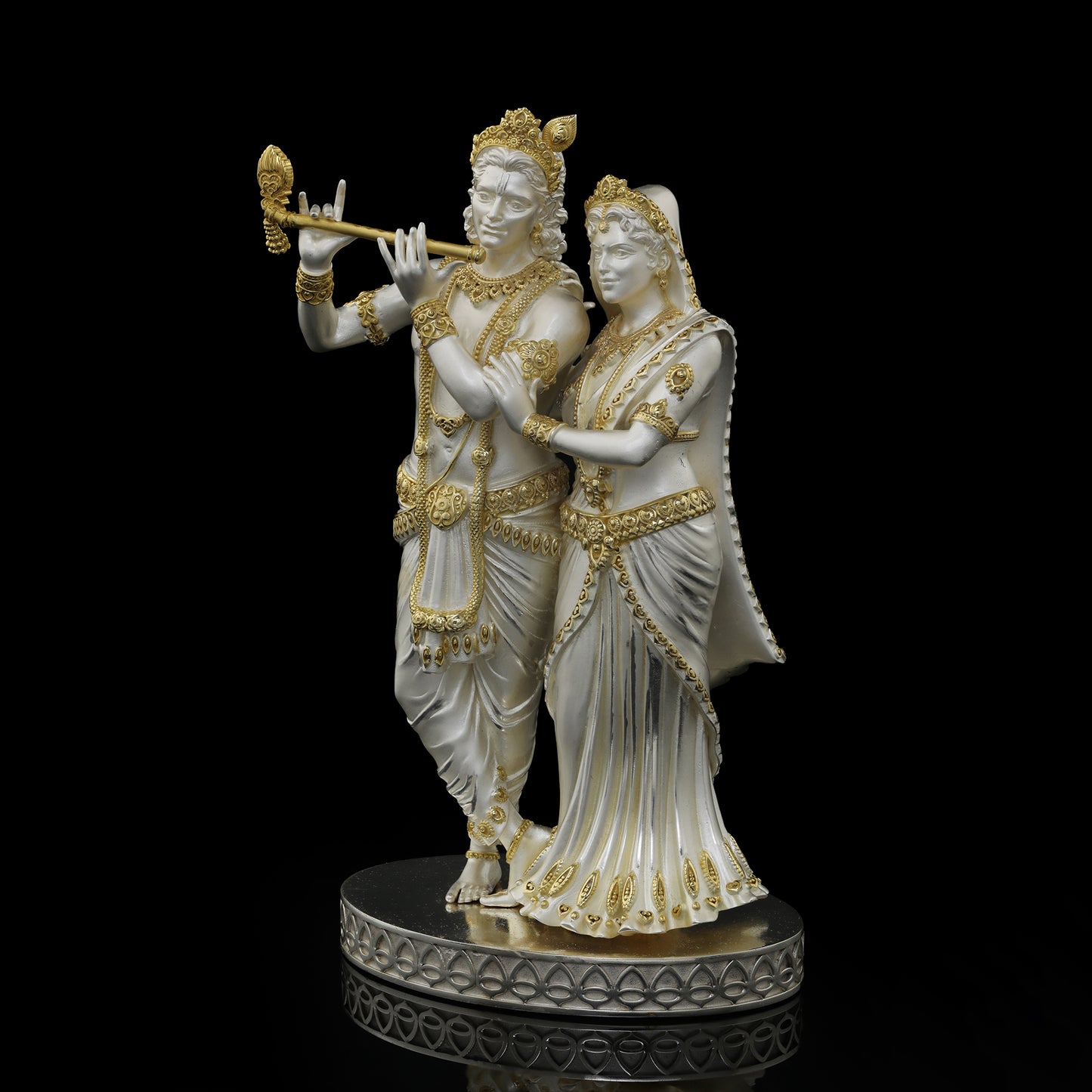 925 Silver Mixed Finish Radha Krishna
