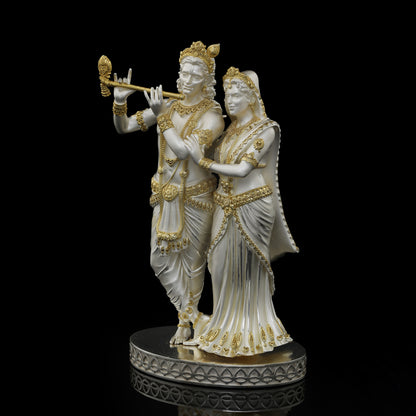 925 Silver Mixed Finish Radha Krishna