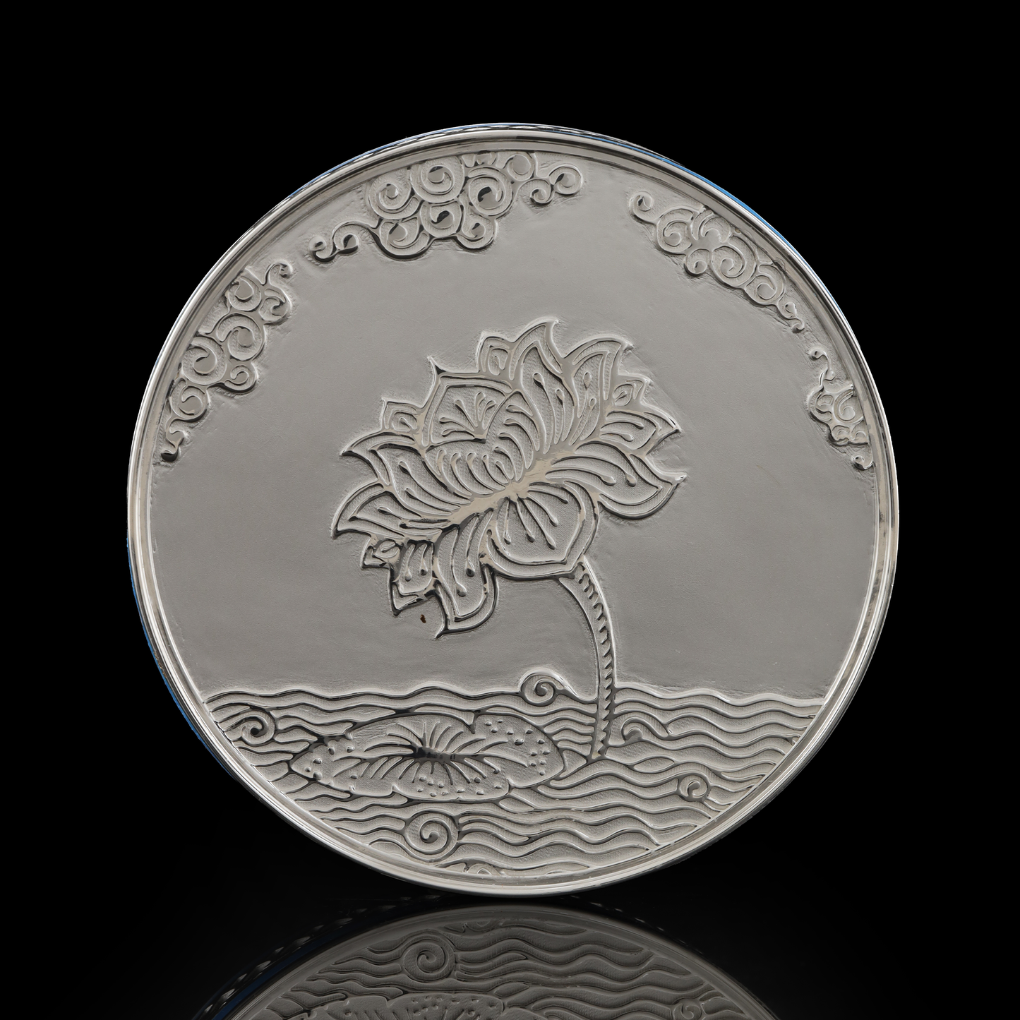 925 Silver Mixed Finish Lakeside Elephant Coin