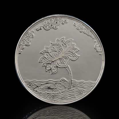 925 Silver Mixed Finish Lakeside Elephant Coin