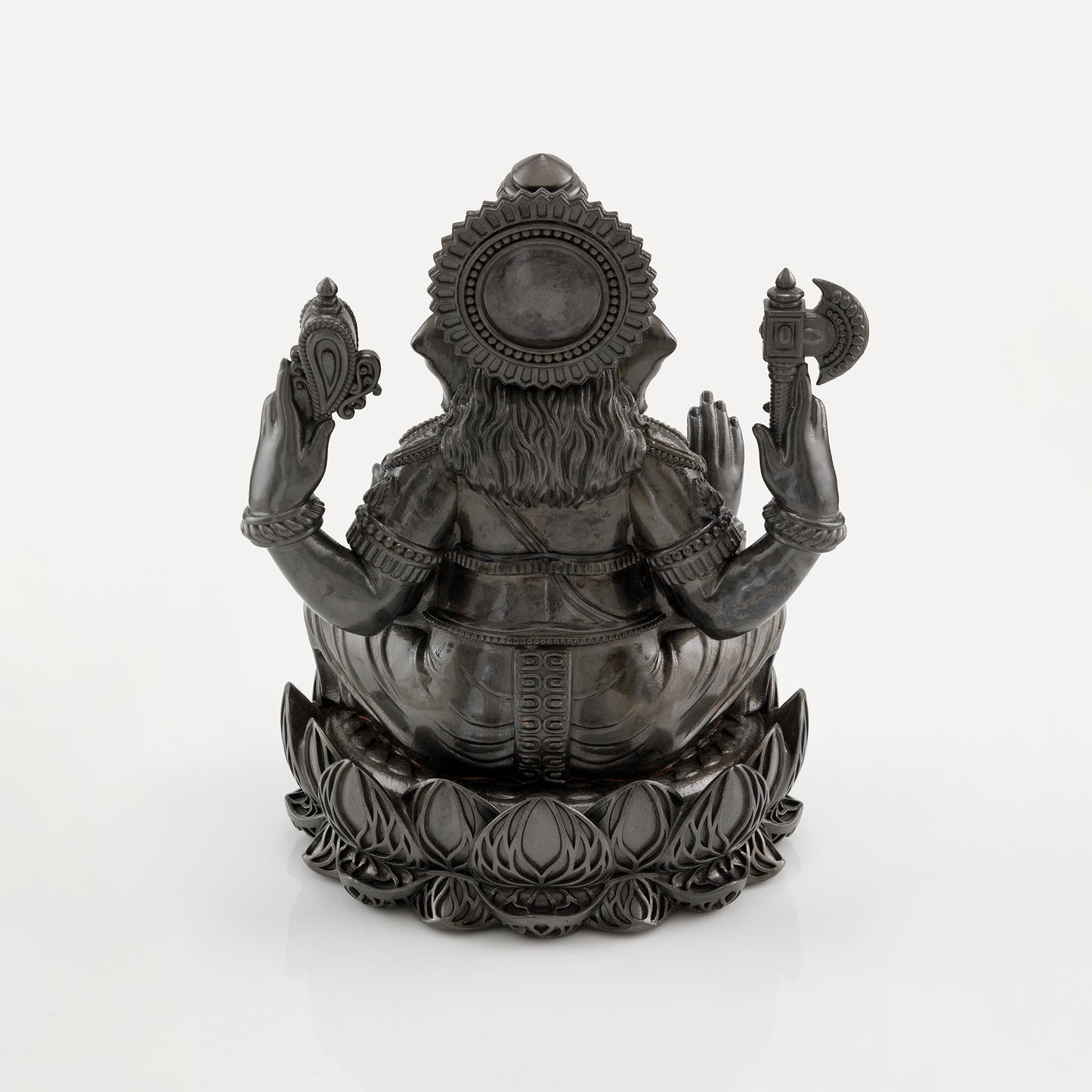 Brass Black Oxidized Finish Lotus Base Ganesh