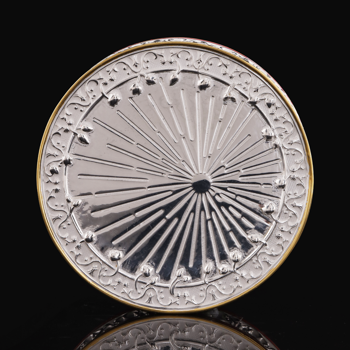 925 Silver Mixed Finish Lotus Elephant Coin
