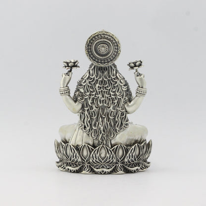 Silver Antique Lotus Base Lakshmi