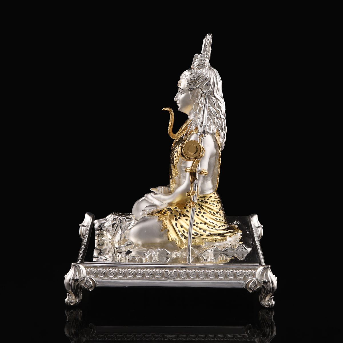 925 Silver Mixed Finish Mahadev on Patla