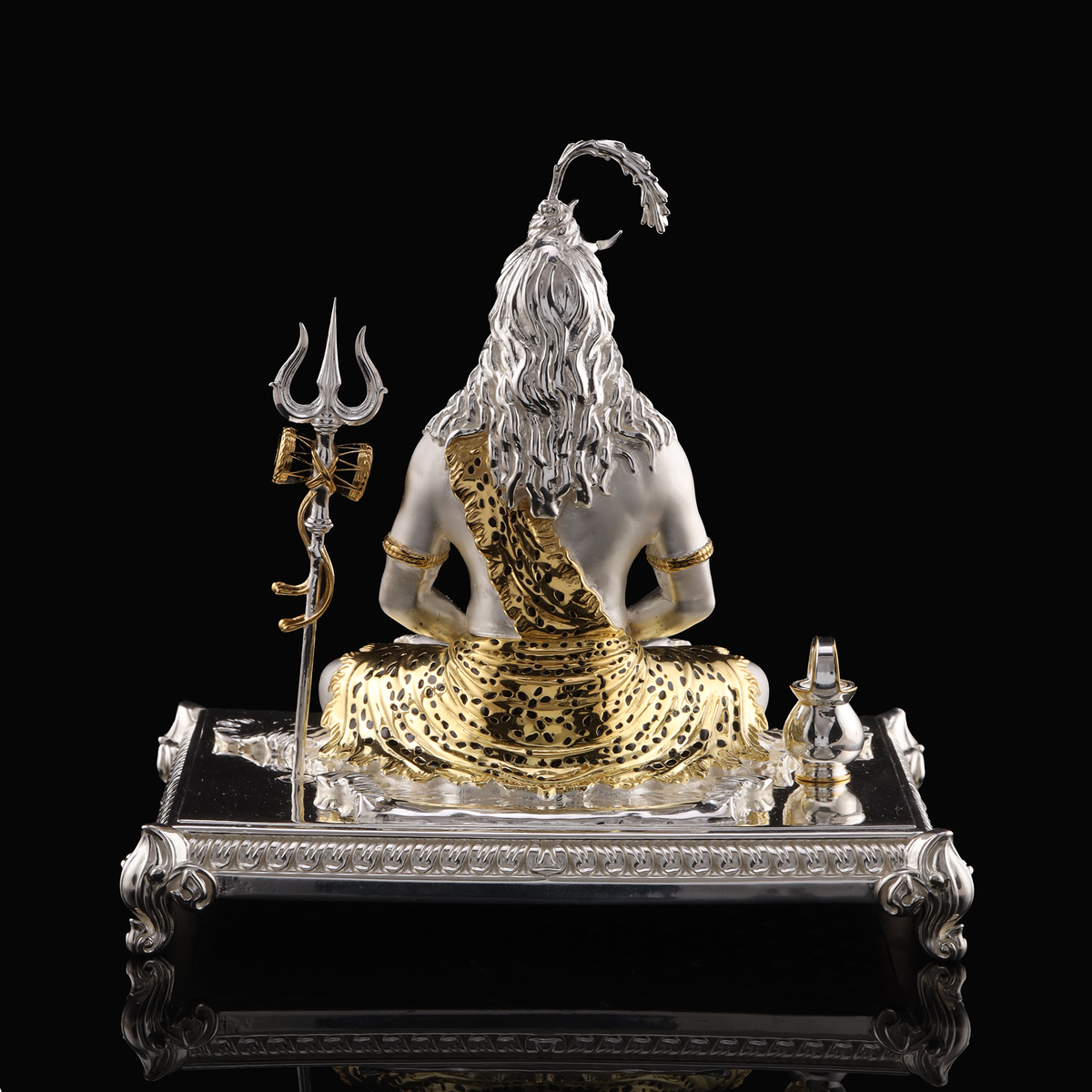 925 Silver Mixed Finish Mahadev on Patla