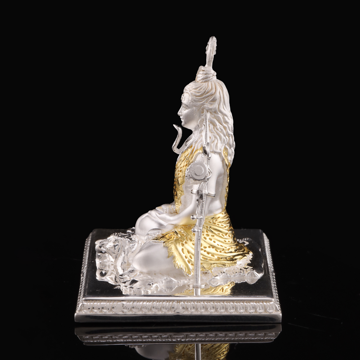 925 Silver Mixed Finish Mahadev on Patla
