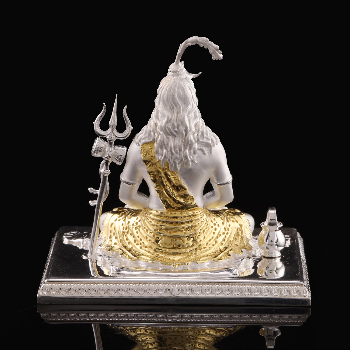 925 Silver Mixed Finish Mahadev on Patla