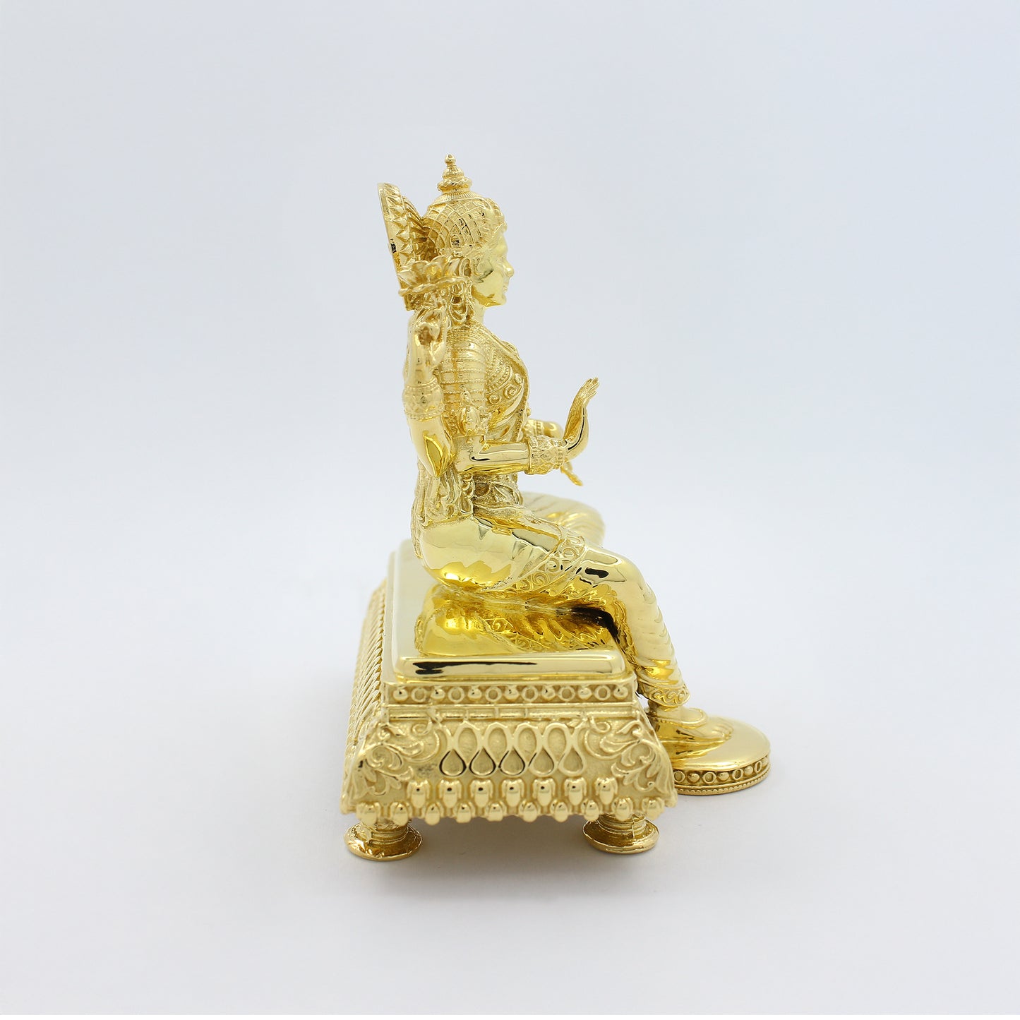 Silver Mixed Finish Maa Lakshmi on Sinhasan Idol