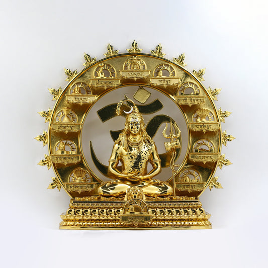 925 Silver Mixed Finish Mahadev with 12 Jyotirlinga Murthi