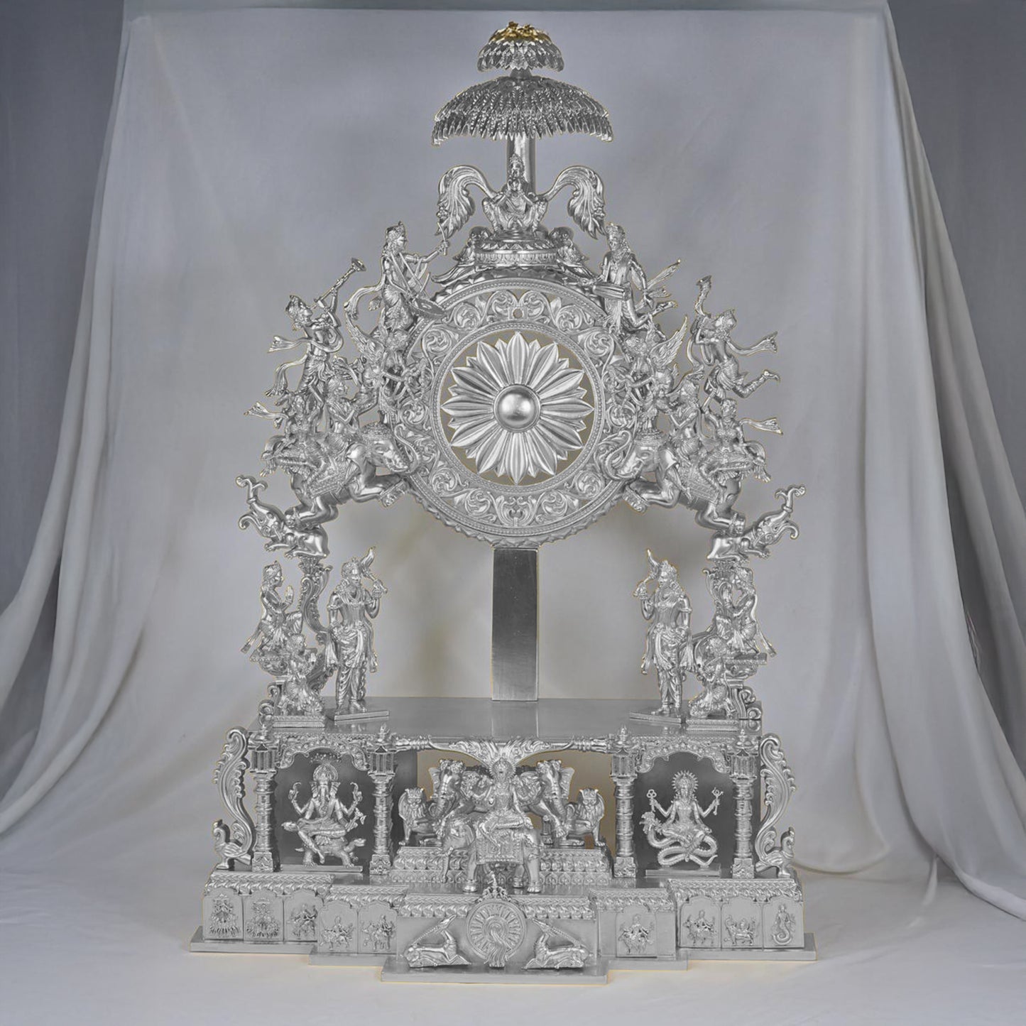 999 Silver Semi Polished Parrikar Temple Design 02 (JY)