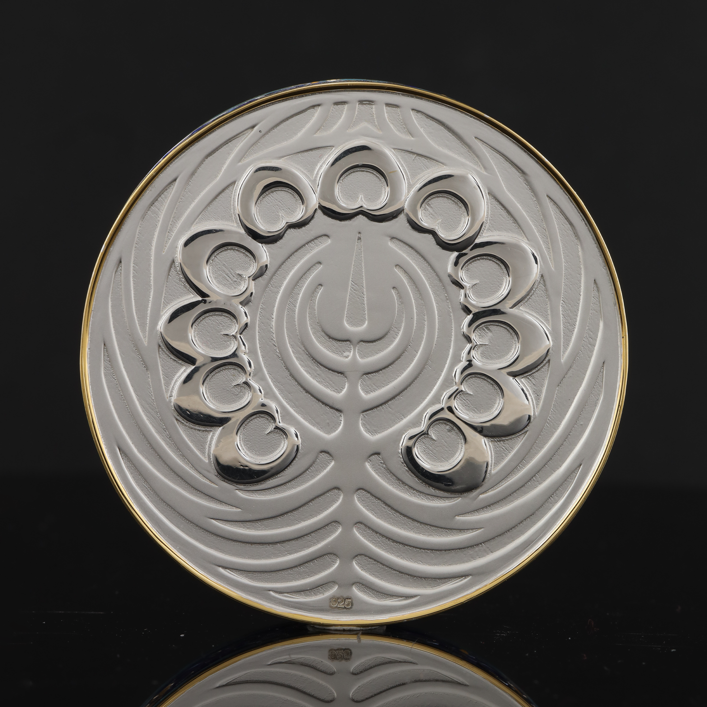 925 Silver Mixed Finish Peacock Coin