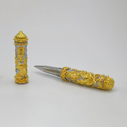 925 Silver Ganesha Two Tone Ballpoint Pen